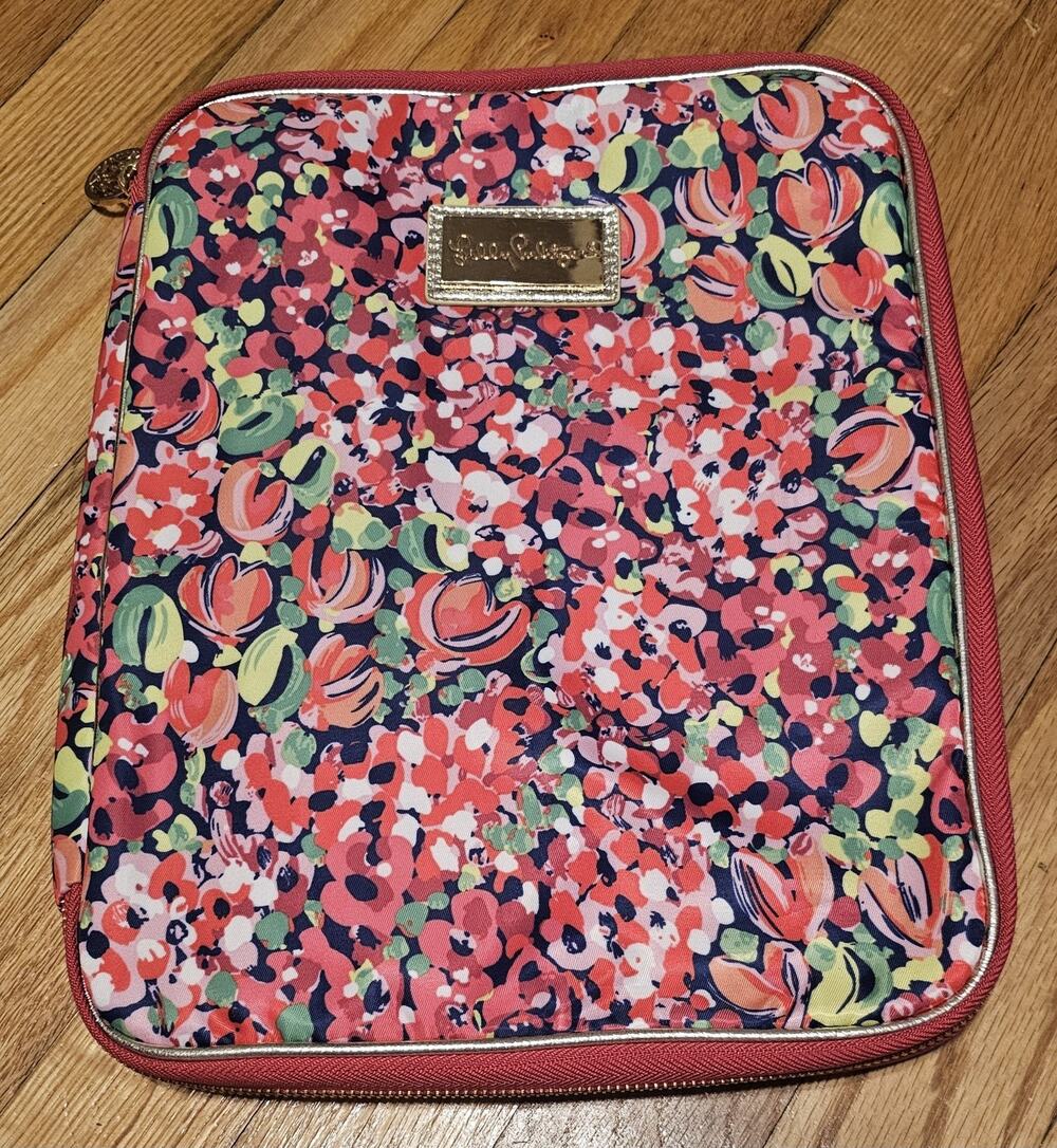 Lilly Pulitzer Wild Confetti Agenda Folio Laptop Tablet Case Organizer Pockets